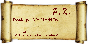 Prekup Kálmán névjegykártya